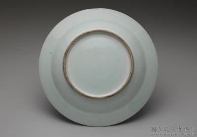 图片[2]-Dish with Indian lotus design in underglaze blue, Qing dynasty (1644-1911)-China Archive